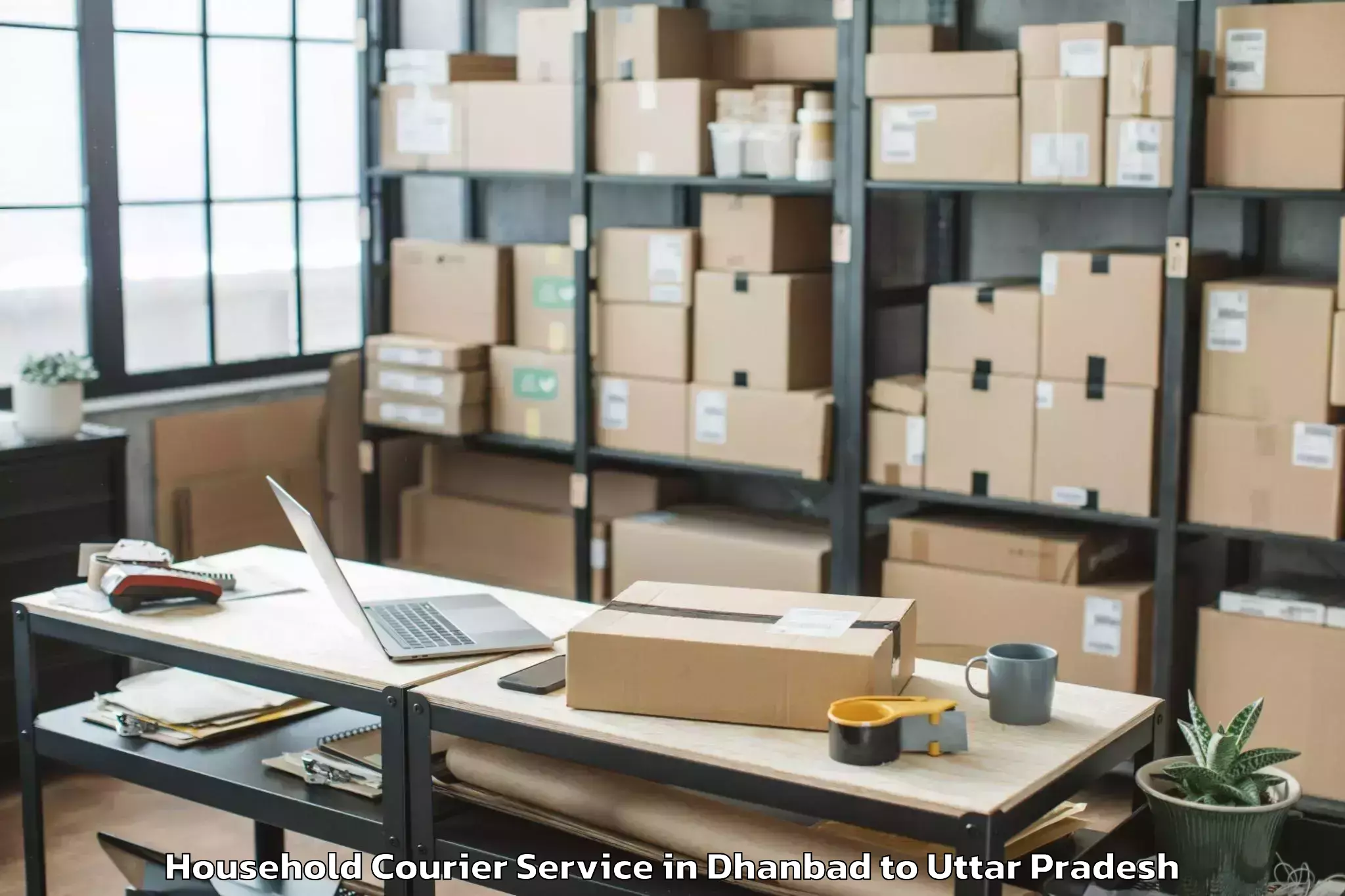 Dhanbad to Maudaha Household Courier Booking